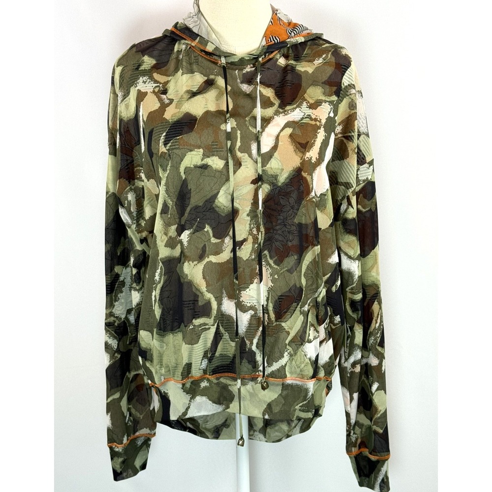 Petit Pois by Viviana G Women Camouflage Double Print Reversible Hoodie Small
